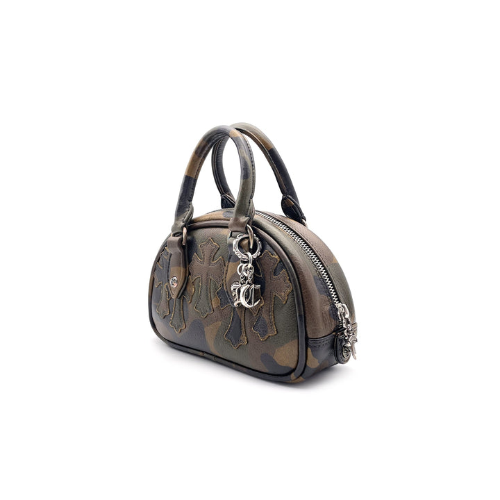 Chrome Hearts Leather Cross Patch Camouflage Mini Gym Bag - SHENGLI ROAD MARKET