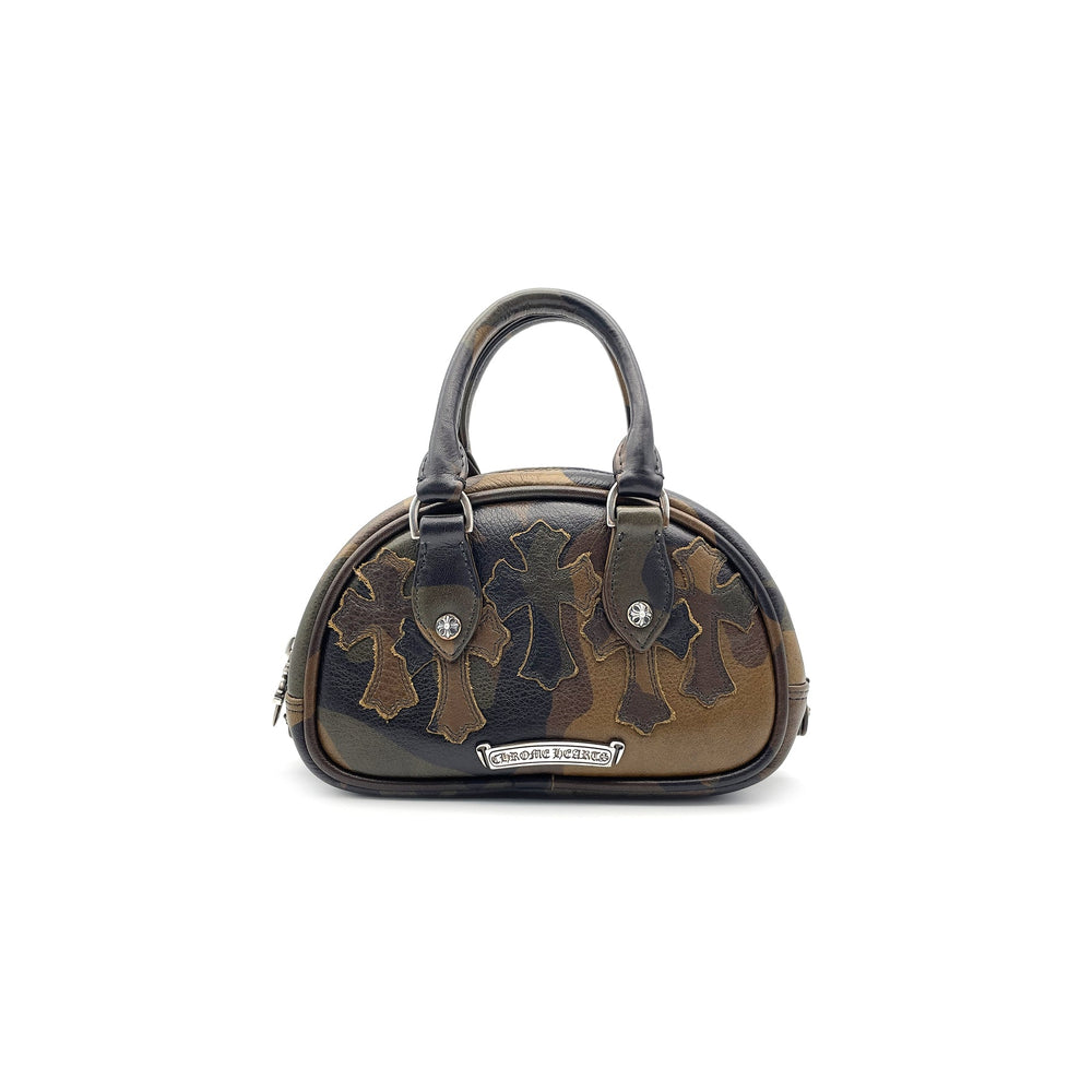 Chrome Hearts Leather Cross Patch Camouflage Mini Gym Bag - SHENGLI ROAD MARKET