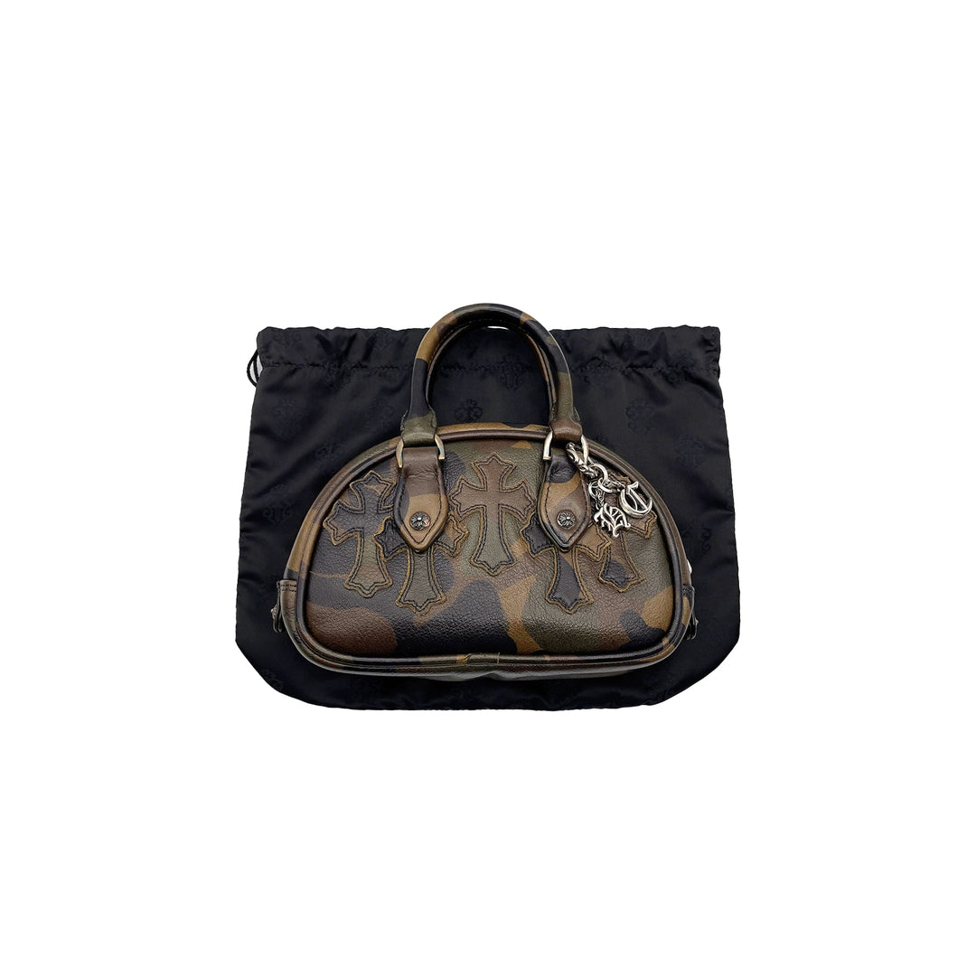 Chrome Hearts Leather Cross Patch Camouflage Mini Gym Bag - SHENGLI ROAD MARKET