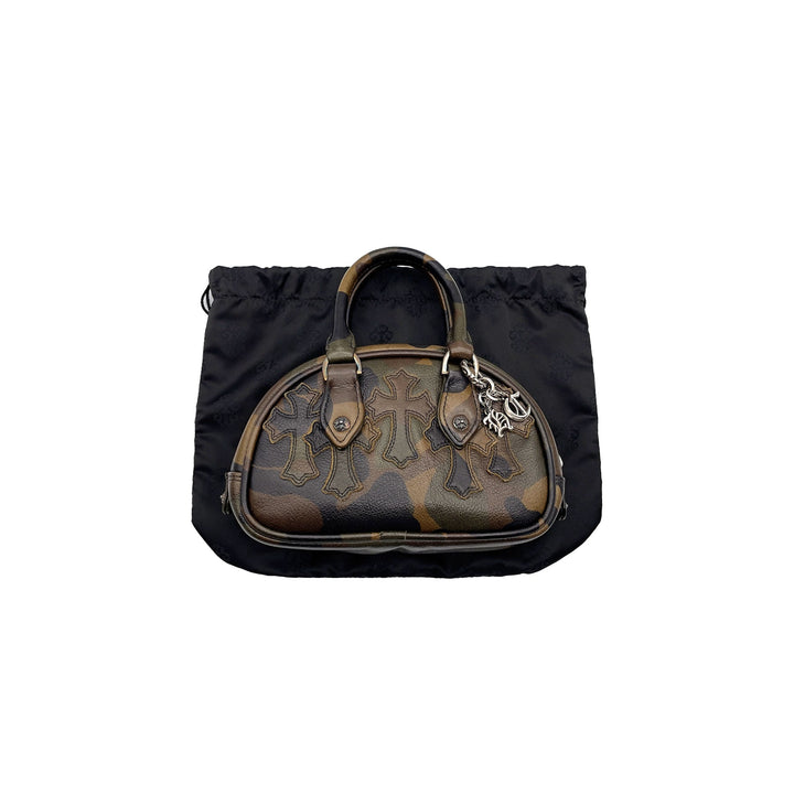 Chrome Hearts Leather Cross Patch Camouflage Mini Gym Bag - SHENGLI ROAD MARKET
