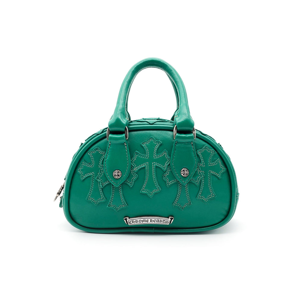 Chrome Hearts Leather Cross Patch Green Mini Gym Bag - SHENGLI ROAD MARKET