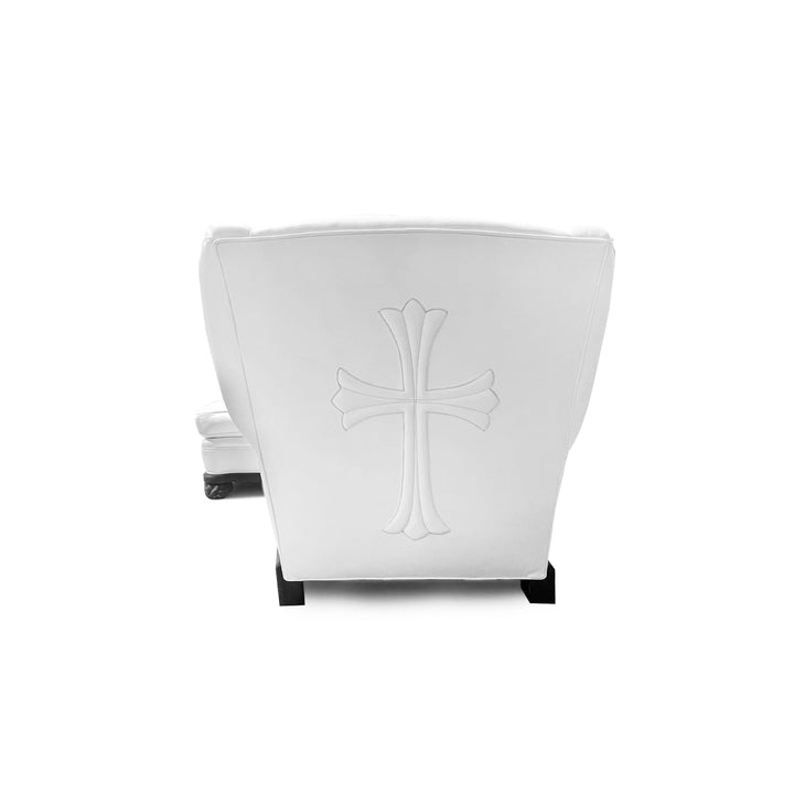 Chrome Hearts Leather Cross Patch Lounge Chair & Ottoman Set - SHENGLI ROAD MARKET