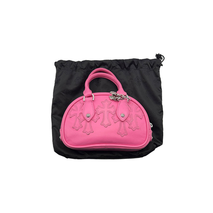 Chrome Hearts Leather Cross Patch Pink Mini Gym Bag - SHENGLI ROAD MARKET