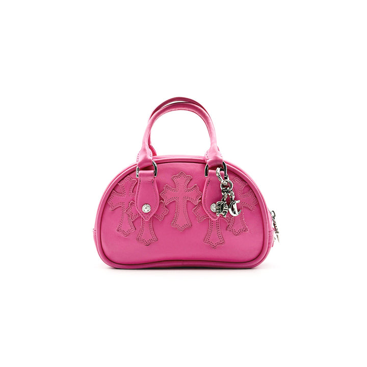 Chrome Hearts Leather Cross Patch Pink Mini Gym Bag - SHENGLI ROAD MARKET