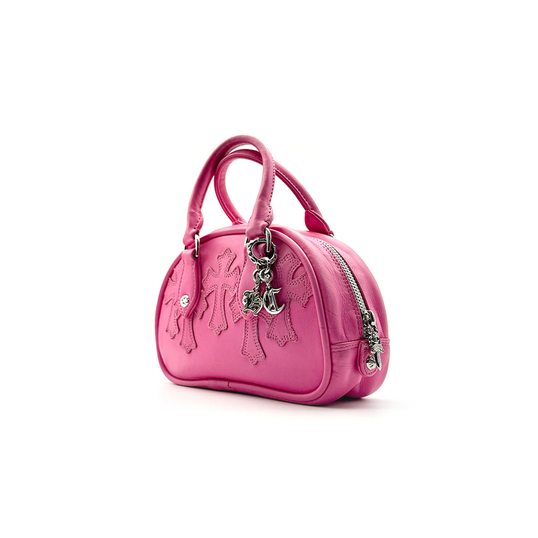 Chrome Hearts Leather Cross Patch Pink Mini Gym Bag - SHENGLI ROAD MARKET