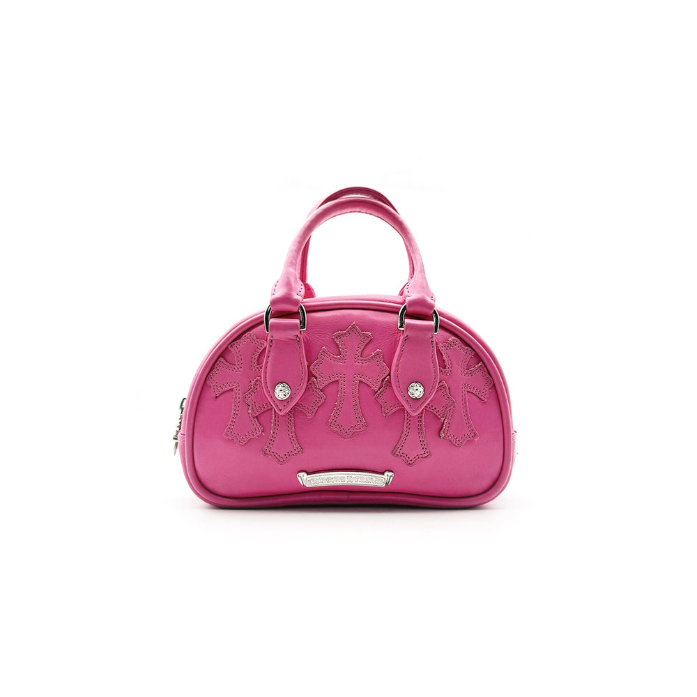 Chrome Hearts Leather Cross Patch Pink Mini Gym Bag - SHENGLI ROAD MARKET