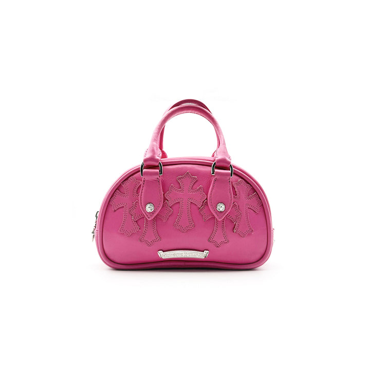 Chrome Hearts Leather Cross Patch Pink Mini Gym Bag - SHENGLI ROAD MARKET