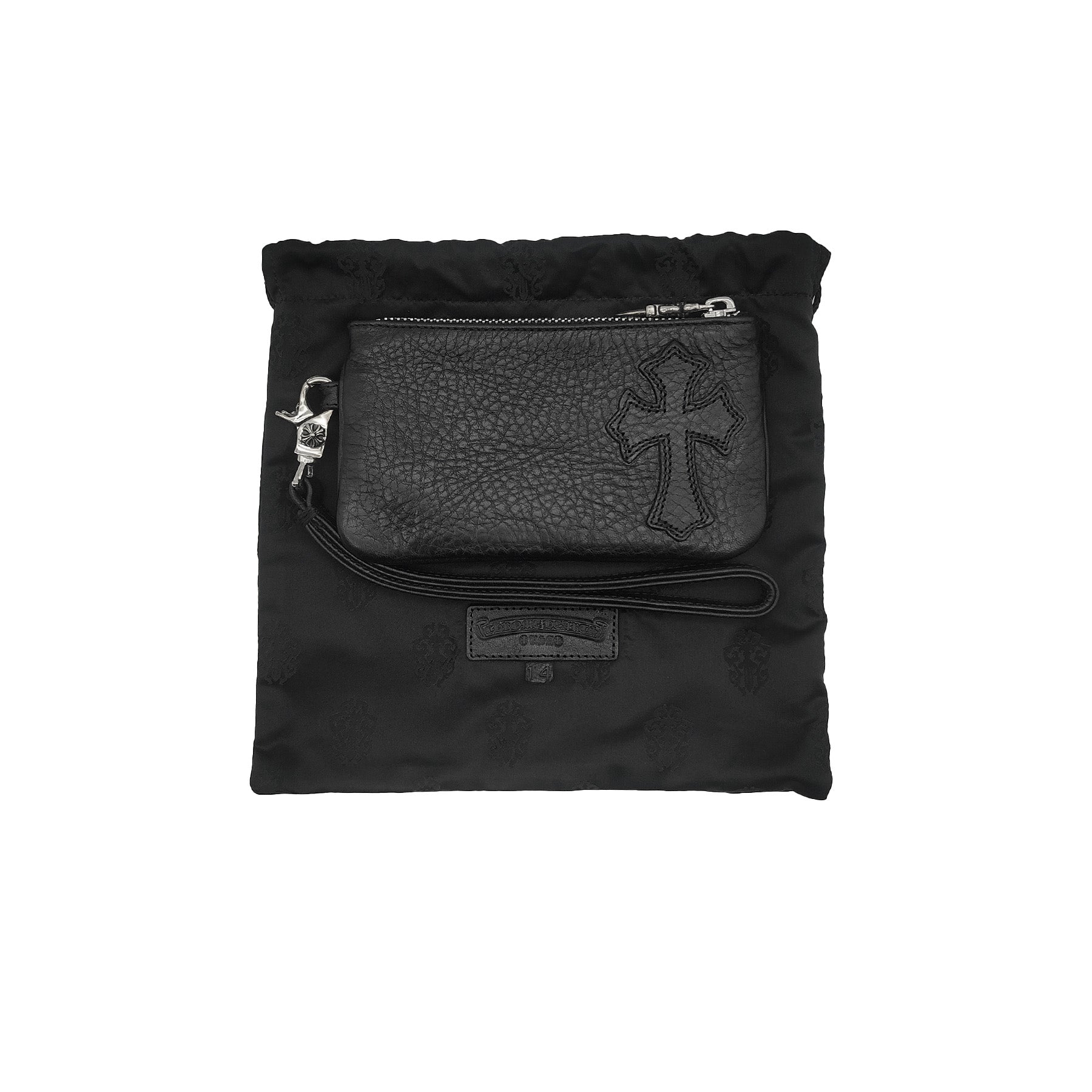 小物 CHROME HEARTS REC ZIP 3PTCH Chrome Hearts Leather Cross Patch Zip Wallet - SRM – SHENGLI ROAD