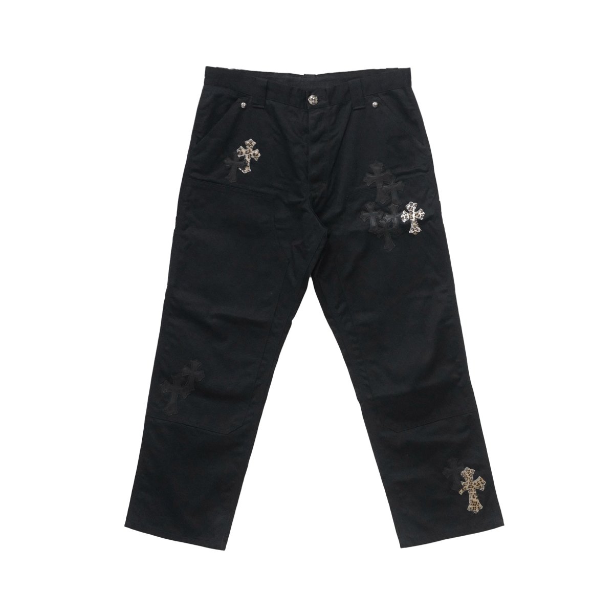 あ*き様 Chrome Hearts ブラック フードポロシャツ M ジーンズS 希少！ +CHROME HEARTS+ フレアニー デニム パンツ スクロール