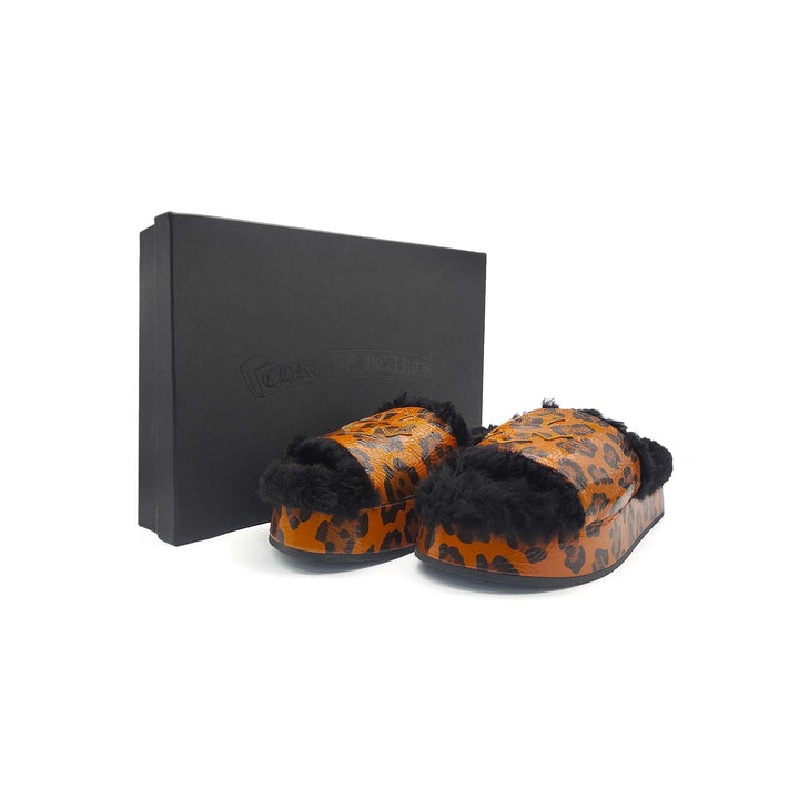 Chrome Hearts Leopard Cheetah Print Slide Slippers - SHENGLI ROAD MARKET