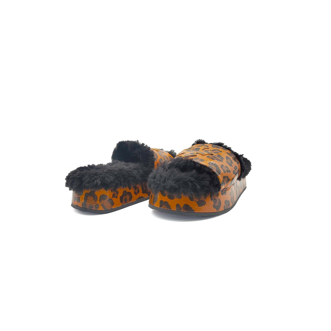 Chrome Hearts Leopard Cheetah Print Slide Slippers - SHENGLI ROAD MARKET