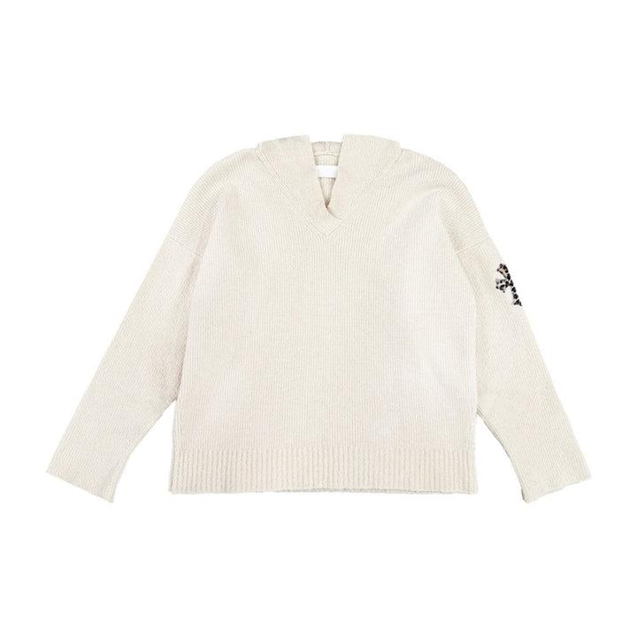 Chrome Hearts Leopard Cross Patch Cashmere Pullover Hoodie