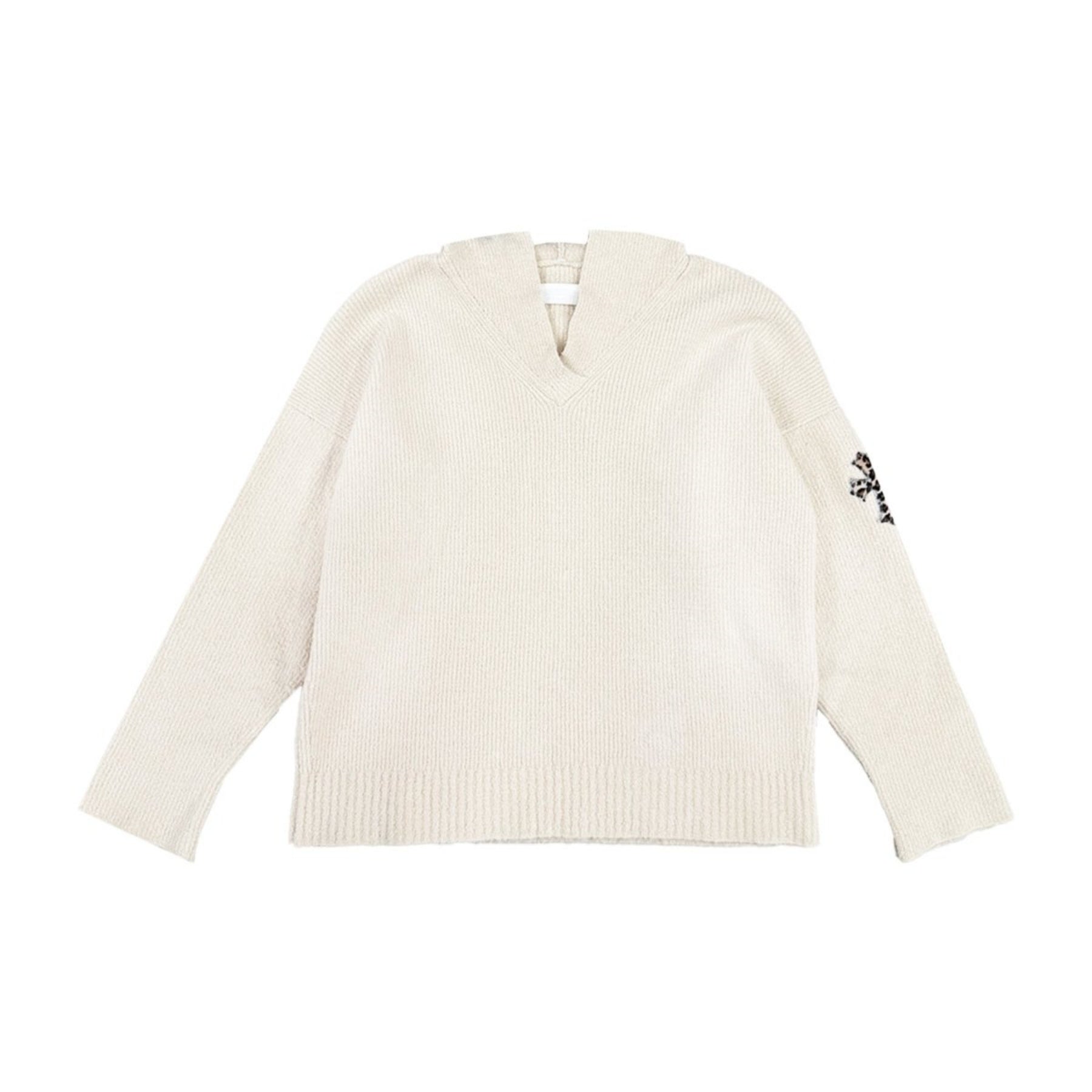 Chrome Hearts Leopard Cross Patch Cashmere Pullover Hoodie - SRM