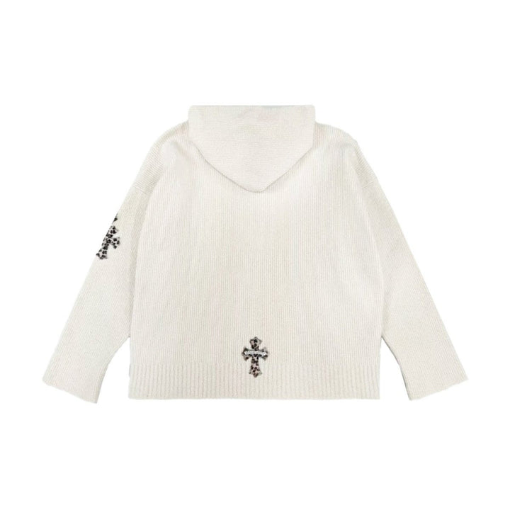 Chrome Hearts Leopard Cross Patch Cashmere Pullover Hoodie - SHENGLI ROAD MARKET