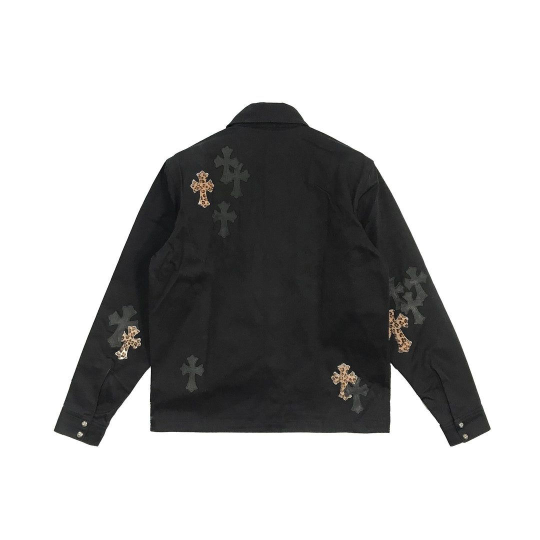 Chrome Hearts Leopard Patch Work Dog Shirt Jacket - SHENGLI ROAD MARKET