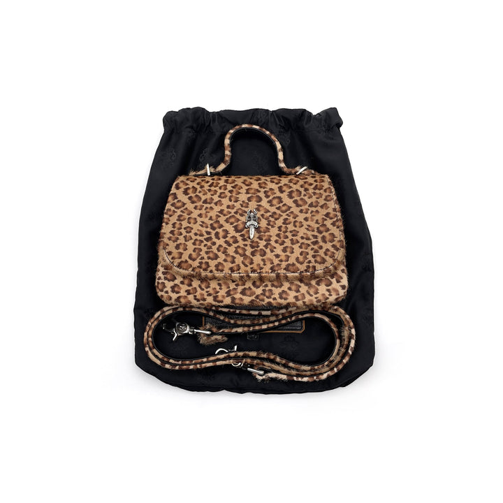 Chrome Hearts Leopard Pony Hair Flap Top Handbag - SHENGLI ROAD MARKET