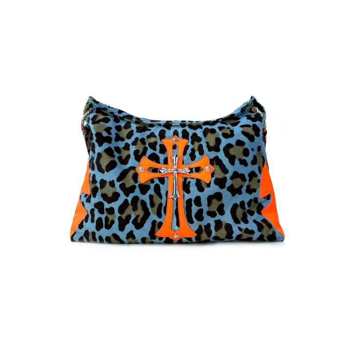 Chrome Hearts Leopard Pony Hair Silver Cross Lyon Bag - SHENGLI ROAD MARKET