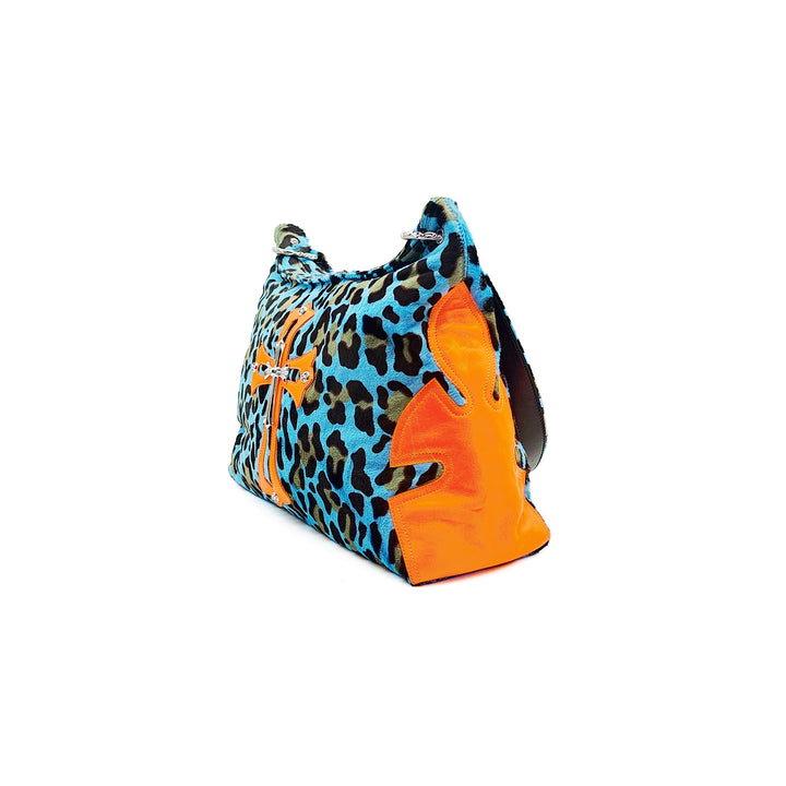 Chrome Hearts Leopard Pony Hair Silver Cross Lyon Bag - SHENGLI ROAD MARKET