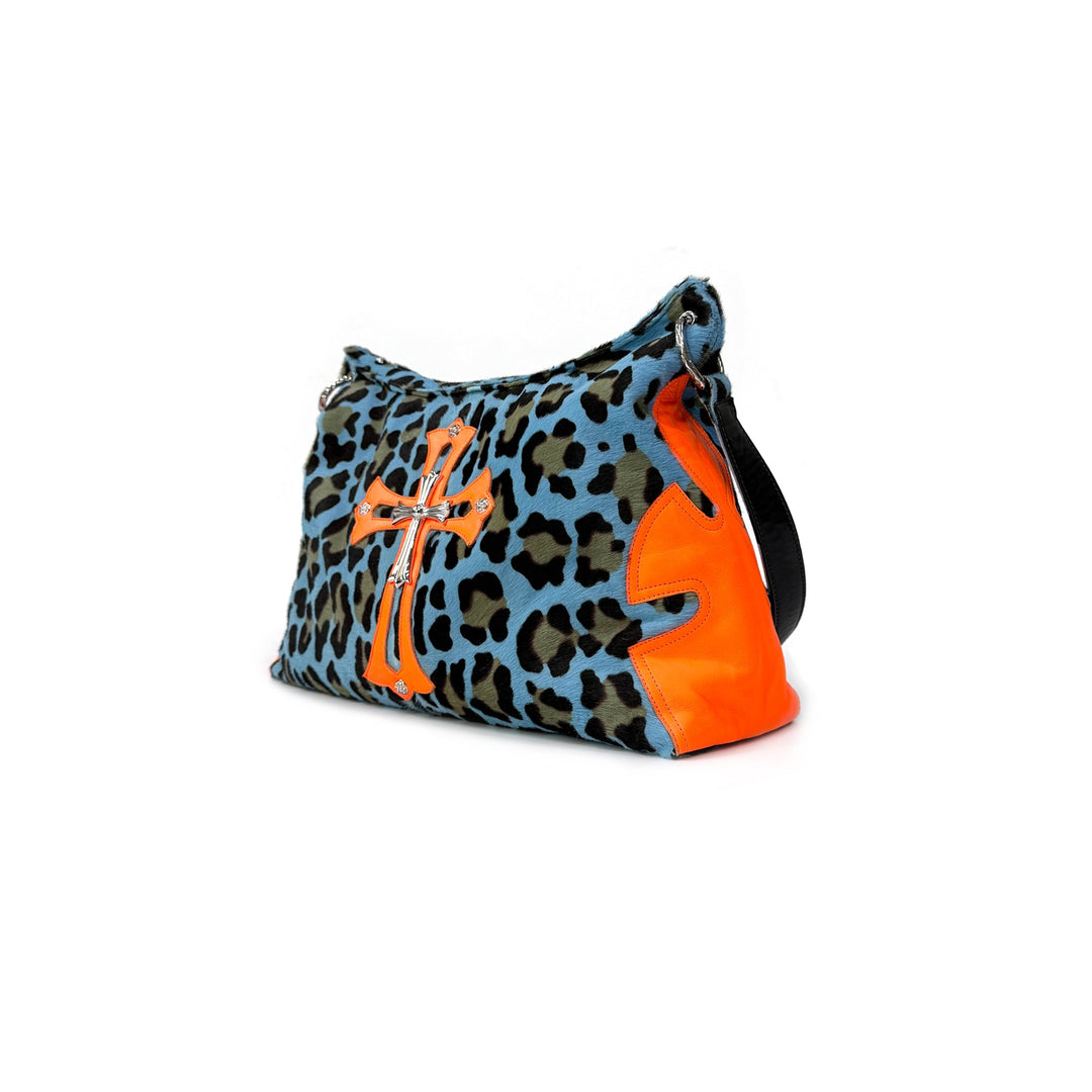 Chrome Hearts Leopard Pony Hair Silver Cross Lyon Bag - SHENGLI ROAD MARKET