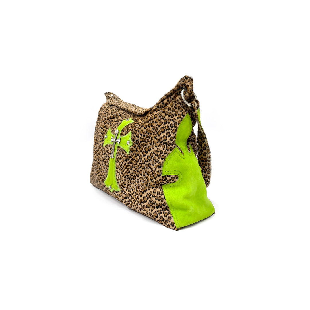 Chrome Hearts Leopard Silver Cross Patch Lyon Bag - SHENGLI ROAD MARKET