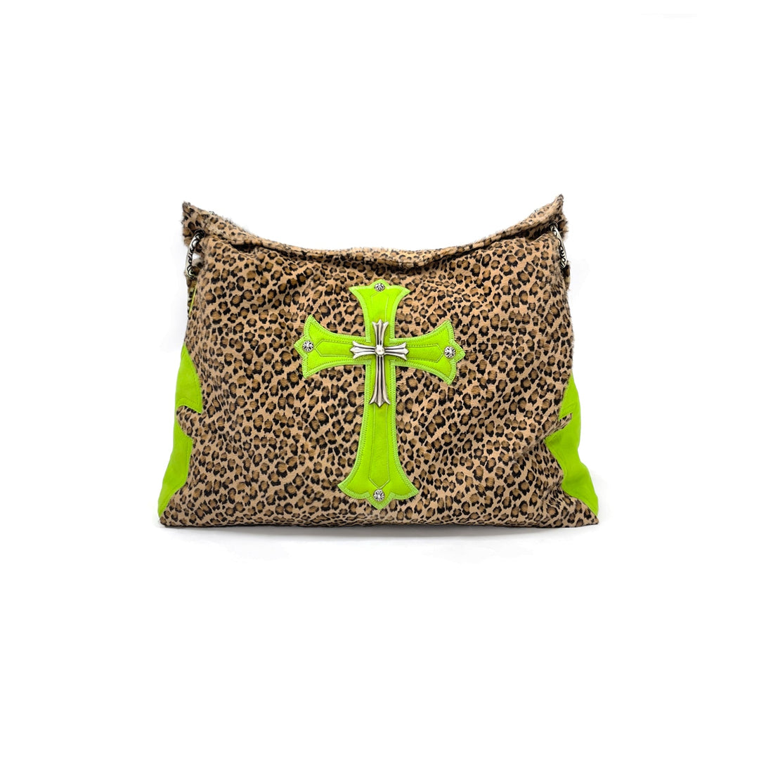 Chrome Hearts Leopard Silver Cross Patch Lyon Bag - SHENGLI ROAD MARKET