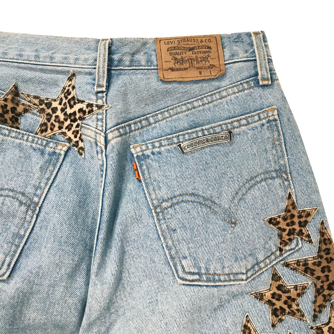 Chrome Hearts Leopard Star Patches Denim Jeans - SHENGLI ROAD MARKET