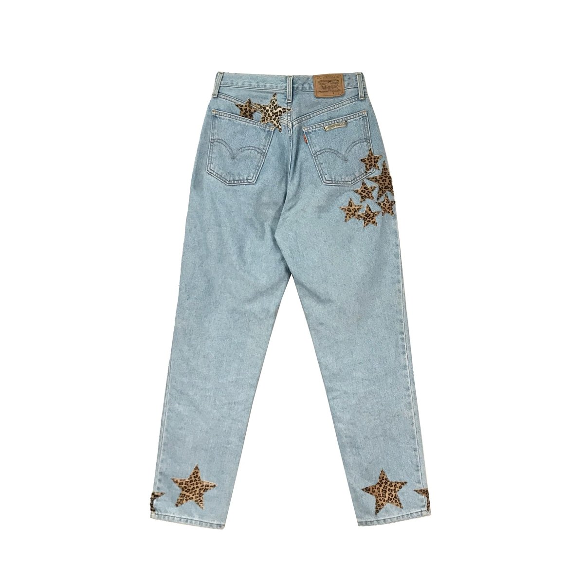Chrome Hearts レオパード スター パッチ デニム ジーンズ - SRM Chrome Hearts レオパード スター パッチ デニム ジーンズ - SRM