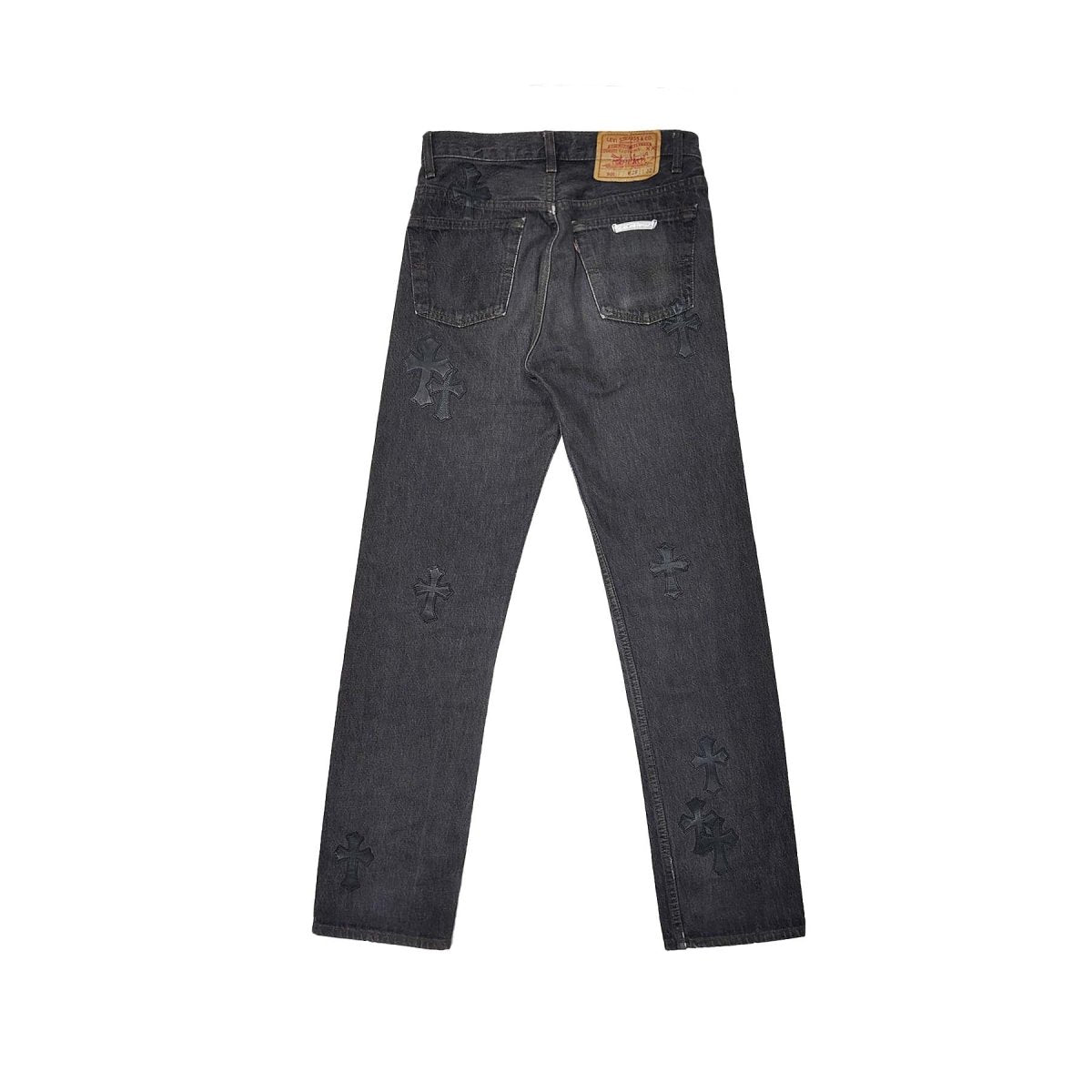 Chrome Hearts Levi's 501 Black Cross Patch Jeans - SHENGLI ROAD MARKET