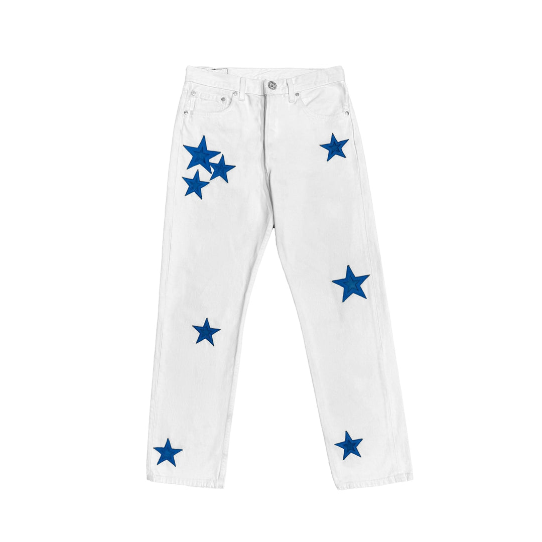Chrome Hearts Levi's 501 Blue Star Patch Jeans - SHENGLI ROAD MARKET