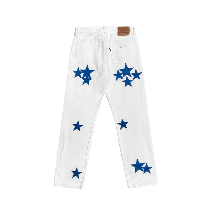 Chrome Hearts Levi's 501 Blue Star Patch Jeans - SHENGLI ROAD MARKET