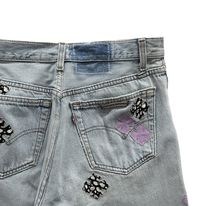 Chrome Hearts Levi's 501 F&F Exclusive Horsehair&Purple Patch Jeans - SHENGLI ROAD MARKET