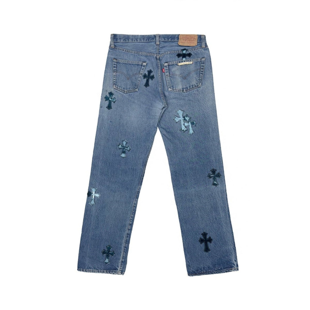 Chrome Hearts Levi's 501 Galaxy Cross Patch Jeans - SHENGLI ROAD MARKET
