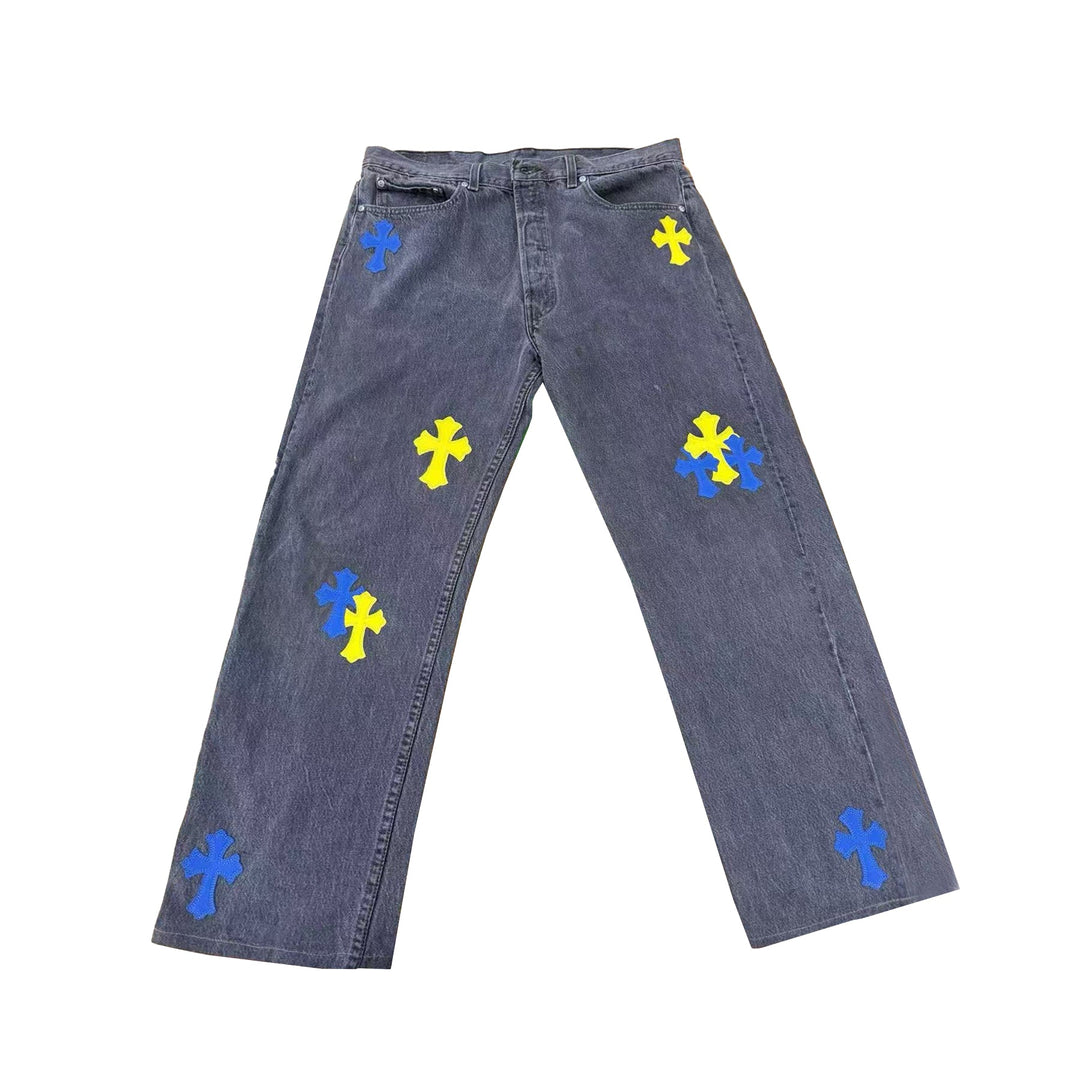 Chrome Hearts Levi’s 501 New York Exclusive Cross Patch Jeans - SHENGLI ROAD MARKET
