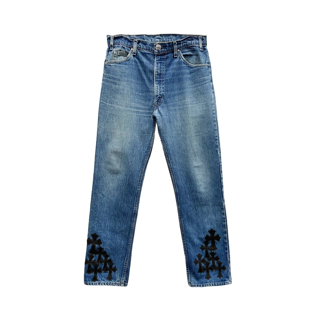 Chrome Hearts Levis 505 Cemetery Cross Patch Jeans - SHENGLI ROAD MARKET