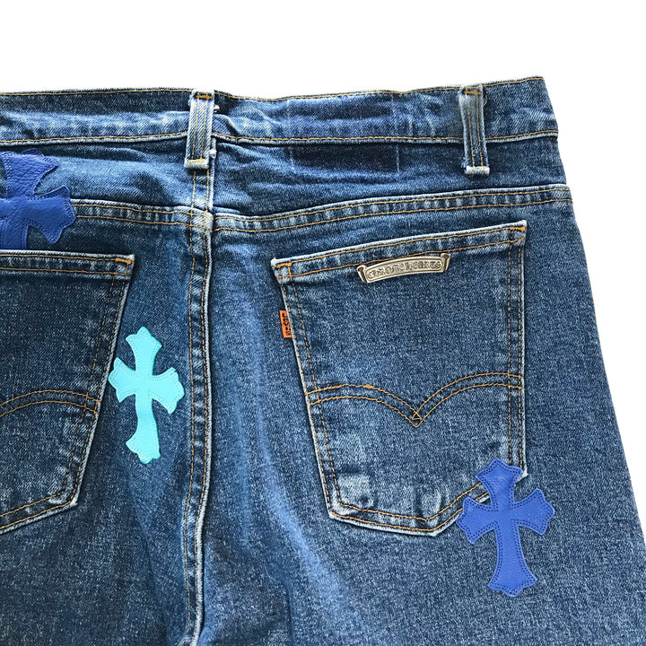 Chrome Hearts Levi's Blue Cross Patch Jeans - SHENGLI ROAD MARKET