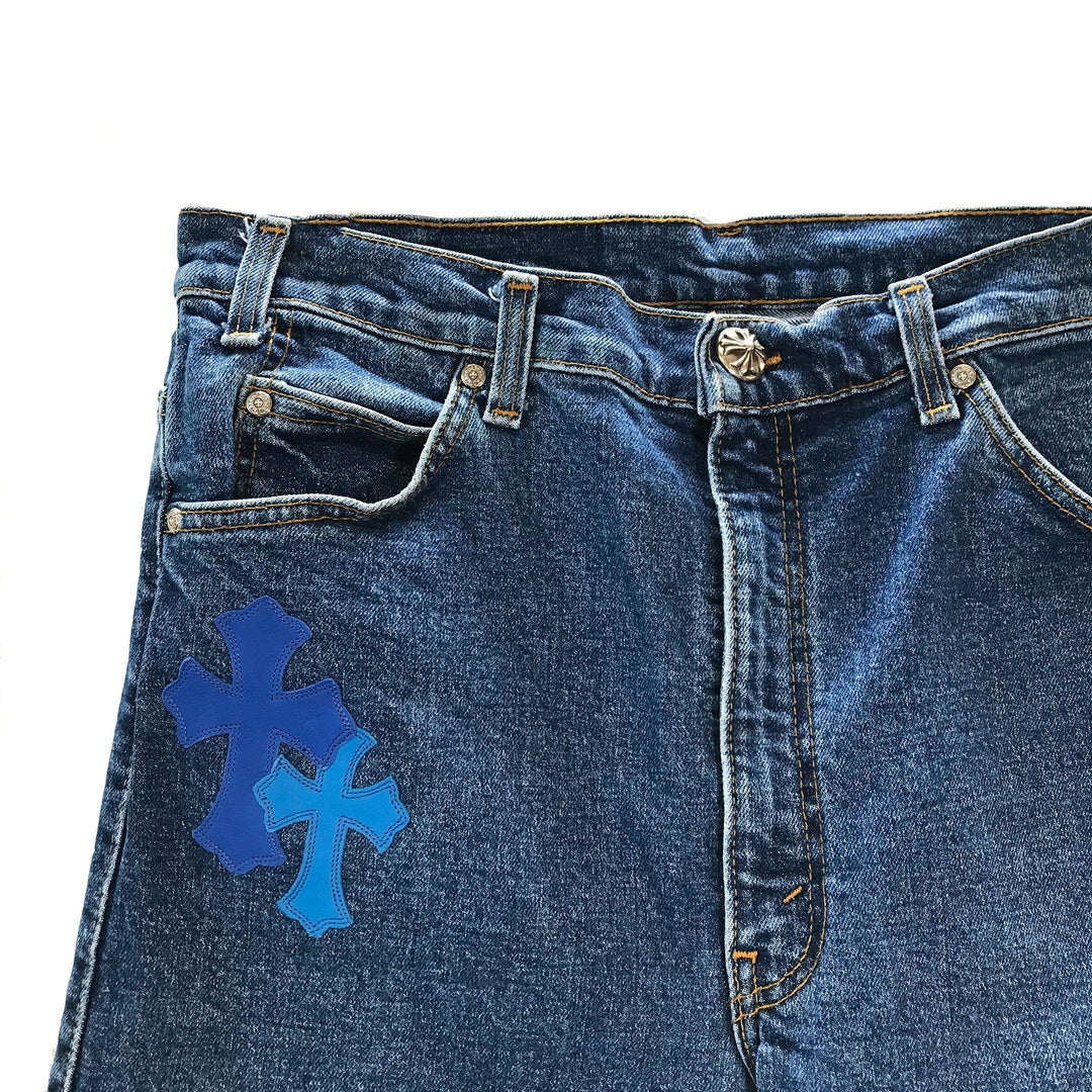 Chrome Hearts Levi's Blue Cross Patch Jeans - SHENGLI ROAD MARKET