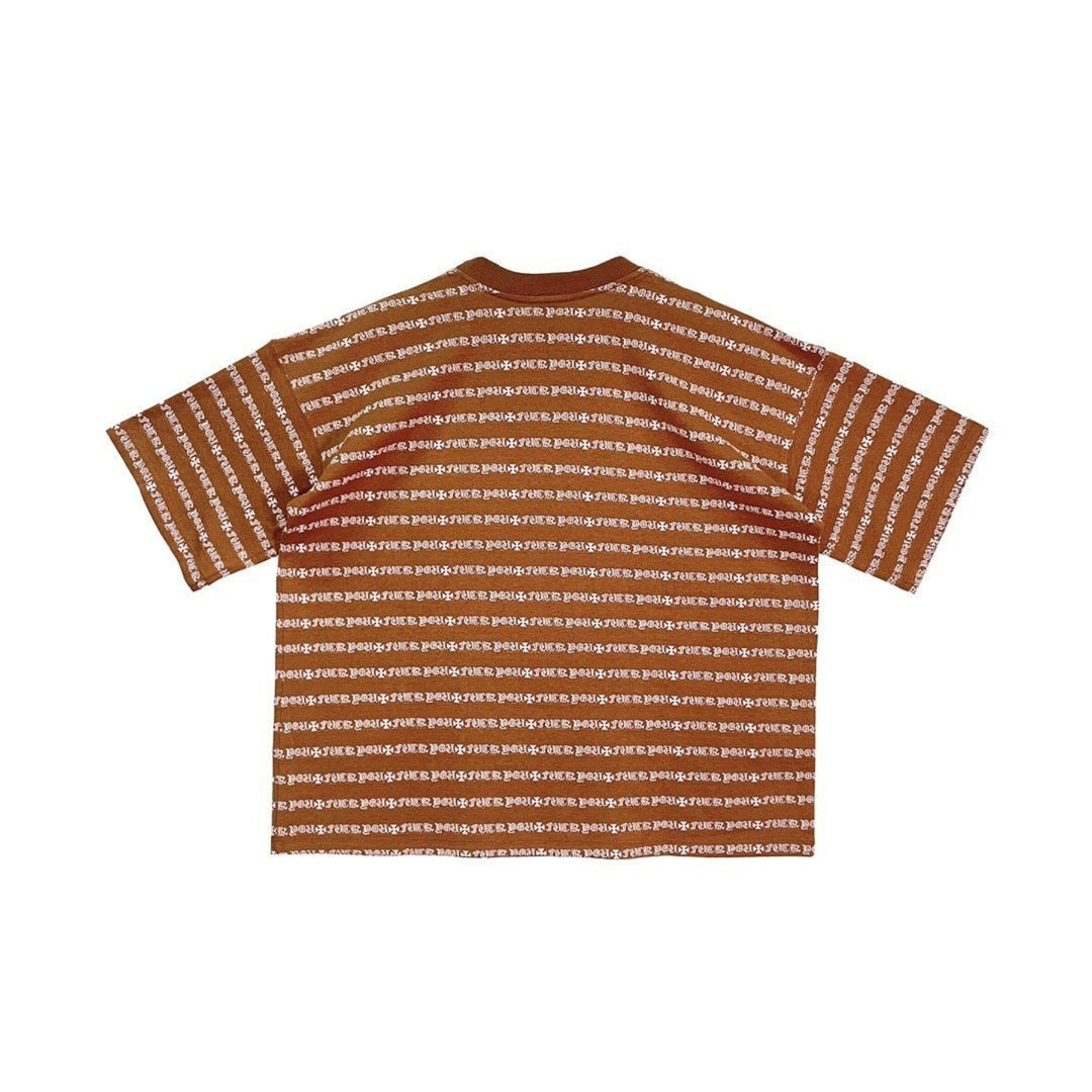 크롬하츠 스트라이프 남성용 반팔 티셔츠