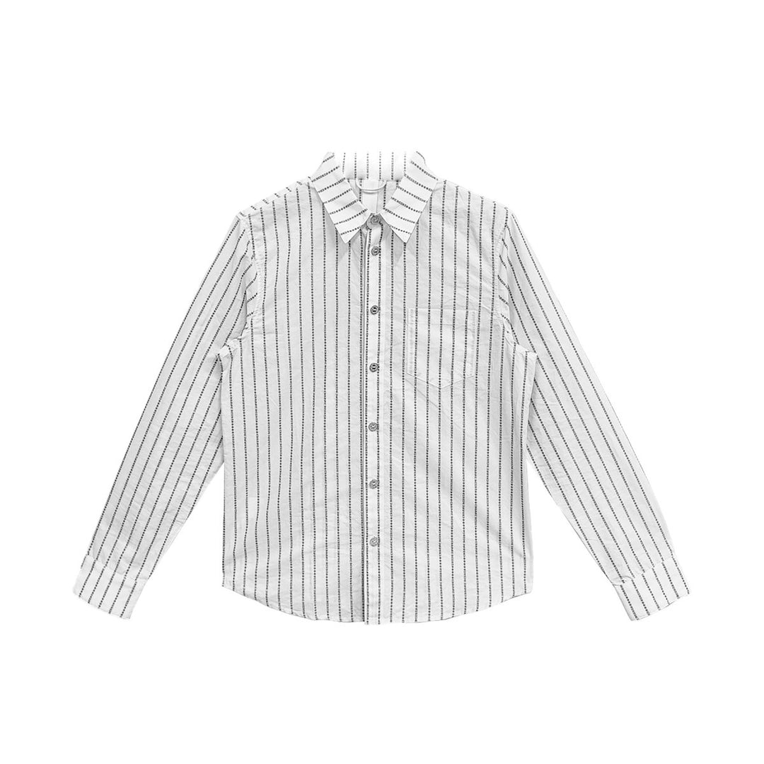 Chrome Hearts Loose Ends White&Black CH Pin Stripe Shirt - SHENGLI ROAD MARKET