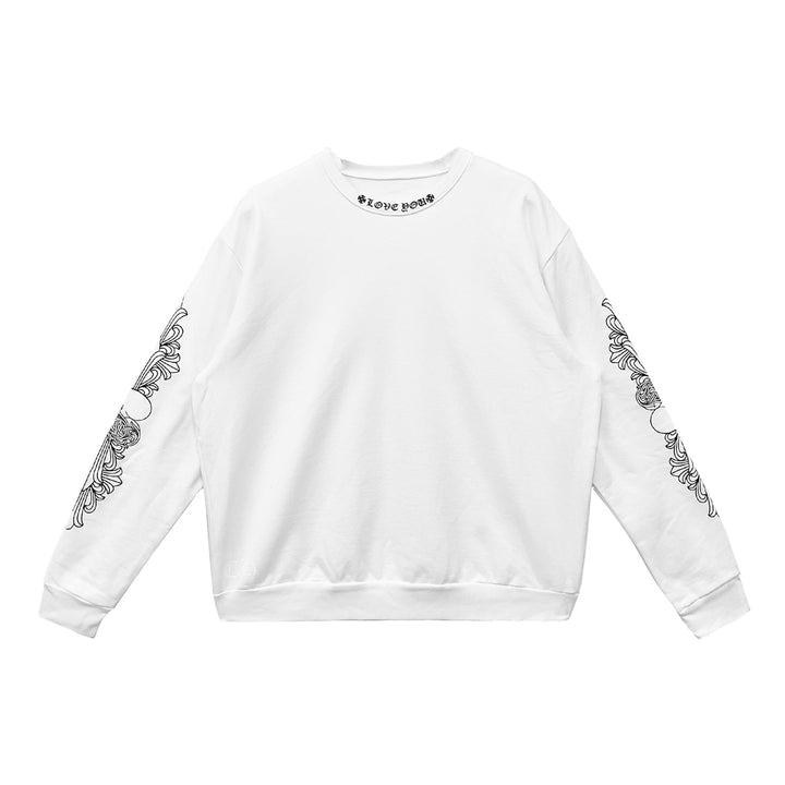 Chrome Hearts LOVE YOU Letter White Sweatershirt - SHENGLI ROAD MARKET