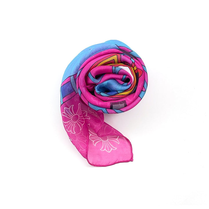 Chrome Hearts Mapplethorpe Print Pink Silk Scarf - SHENGLI ROAD MARKET