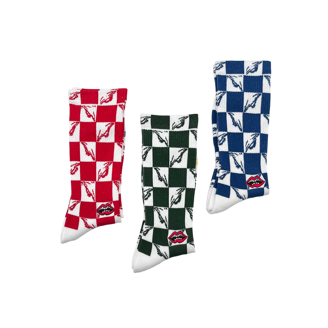 Chrome Hearts Matty Boy 99 Eyes Checkerboard Socks - SHENGLI ROAD MARKET