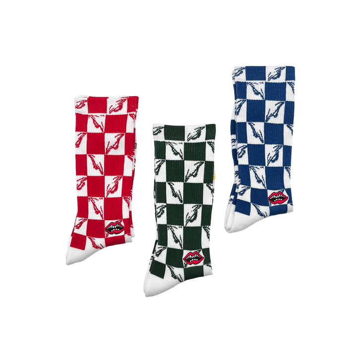 Chrome Hearts Matty Boy 99 Eyes Checkerboard Socks - SHENGLI ROAD MARKET