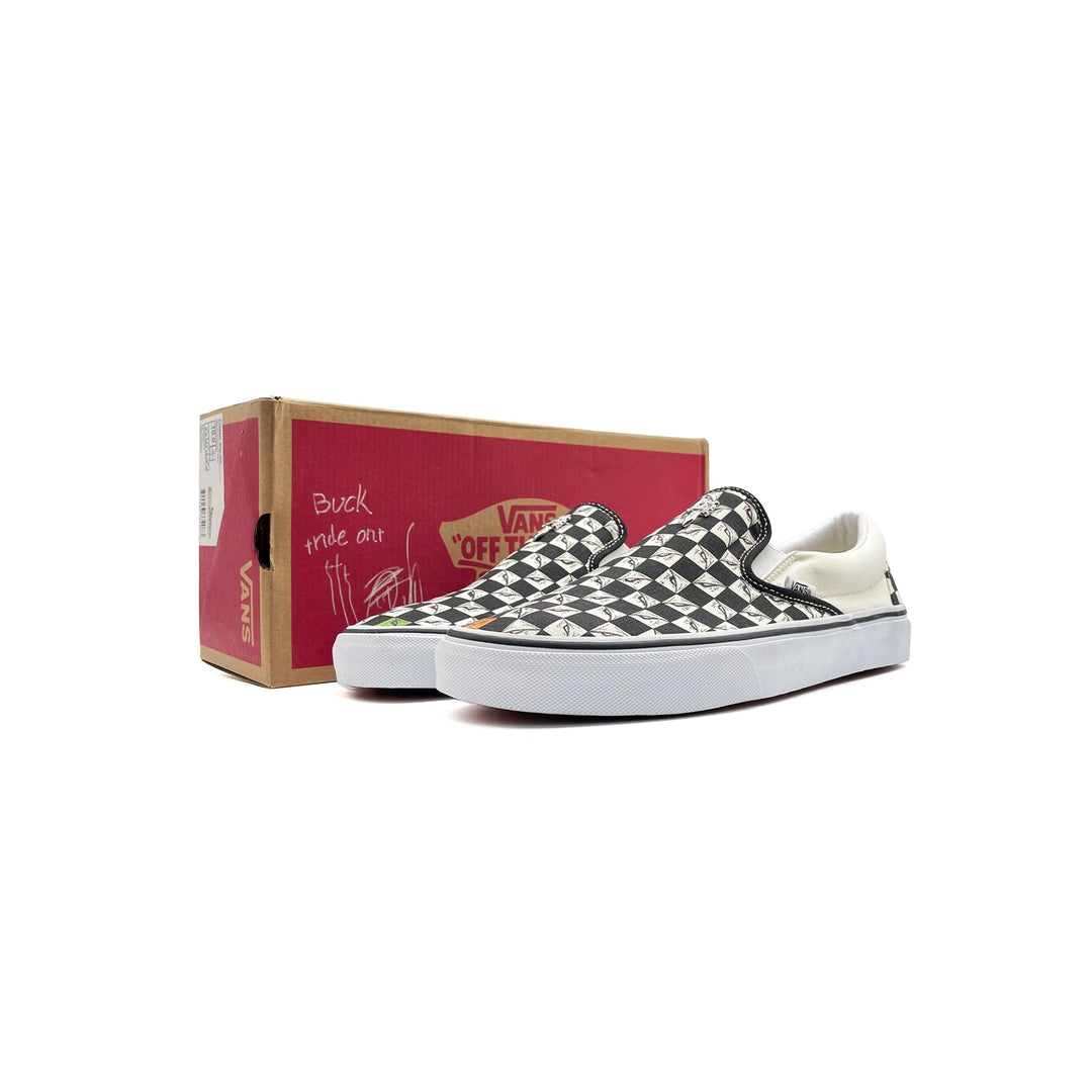 Chrome Hearts Matty Boy 99 Eyes Vans Checkered Slip On Sneakers - SHENGLI ROAD MARKET