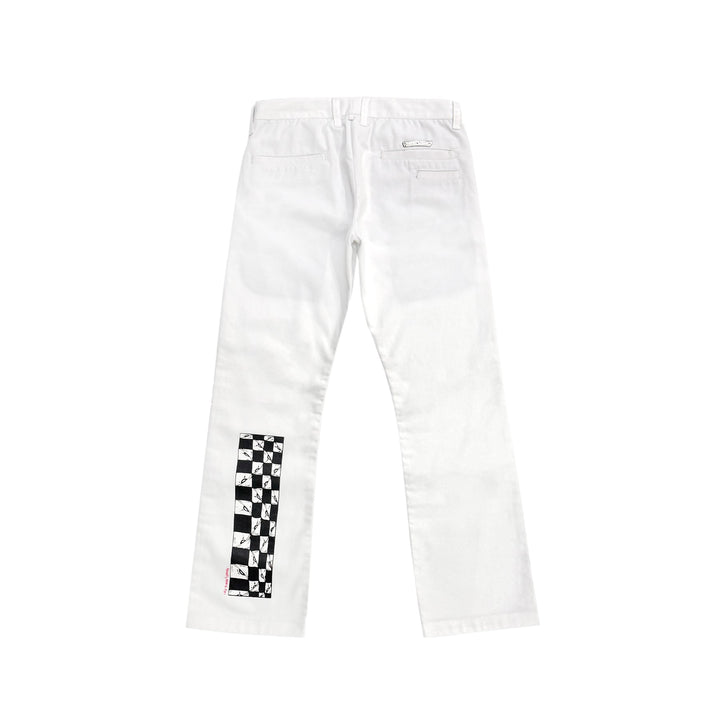 Chrome Hearts Matty Boy 99 Eyes White Chino Pants - SHENGLI ROAD MARKET