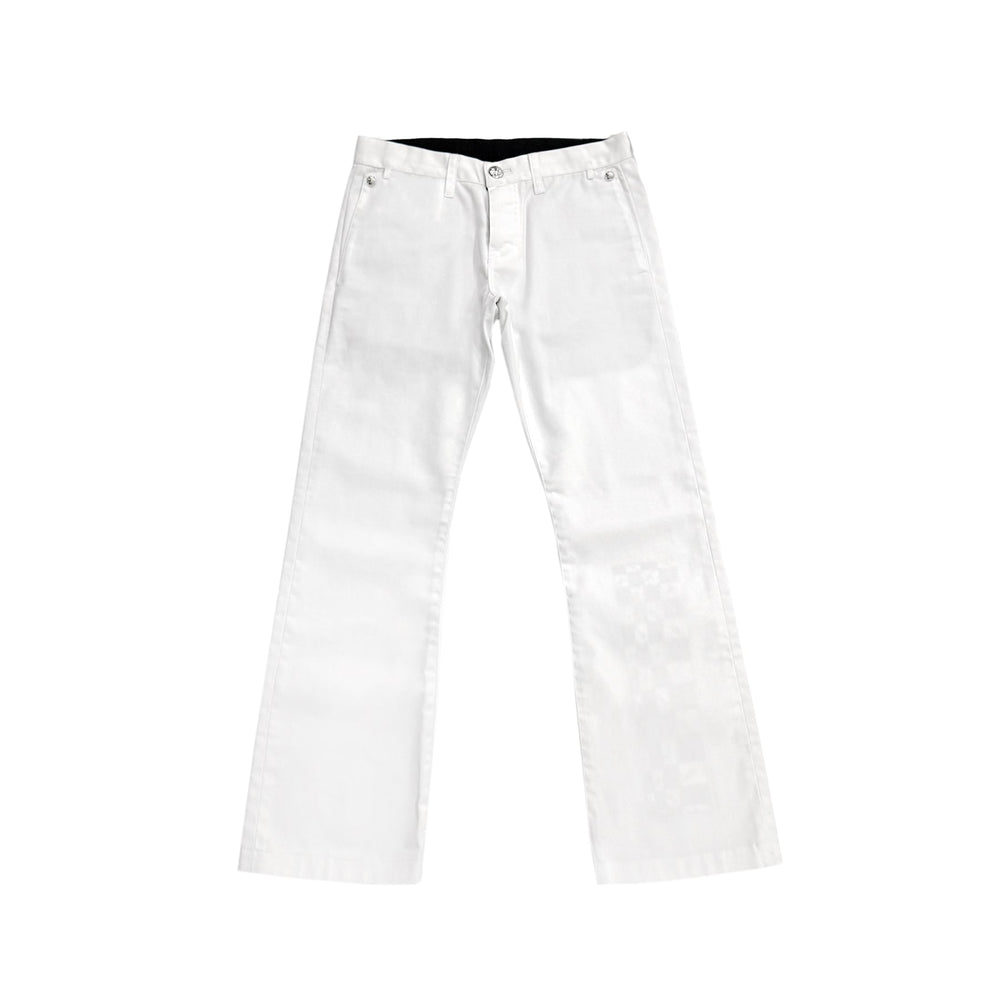 Chrome Hearts Matty Boy 99 Eyes White Chino Pants - SHENGLI ROAD MARKET