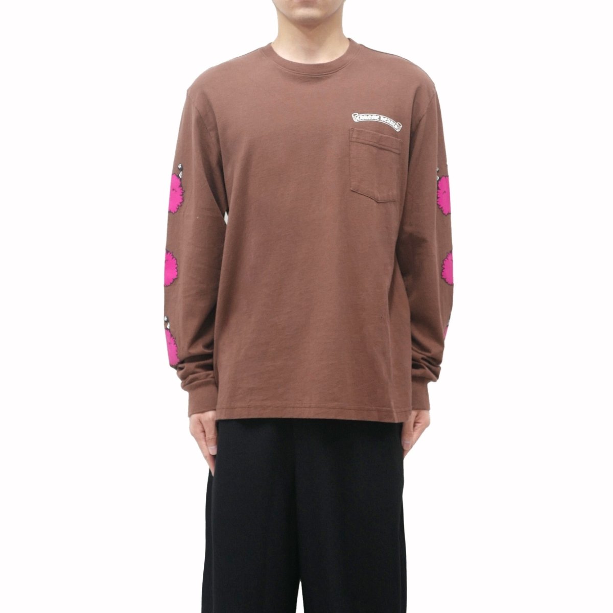 CHROME  HEARTS MATTY BOY 茶色　ロンt tee tシャツ Chrome Hearts Matty Boy Brown Long Sleeve T-Shirt Tee - SRM