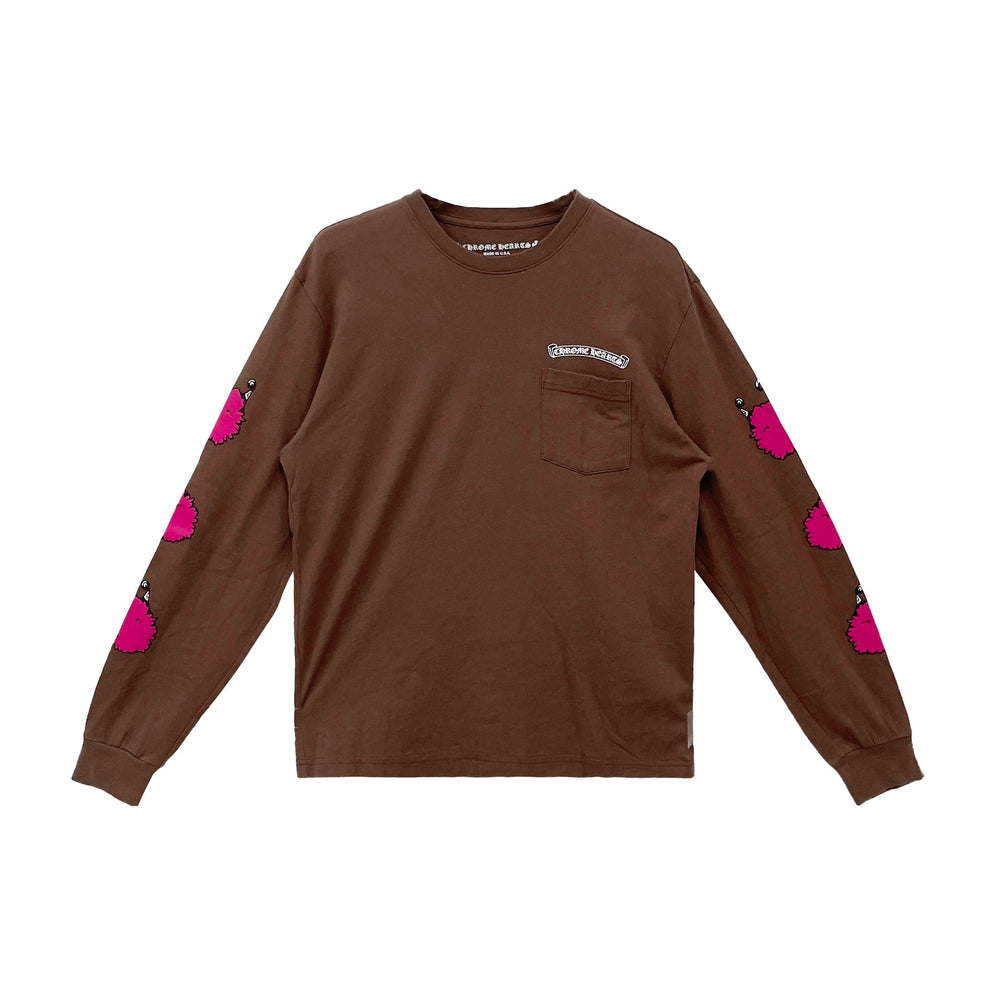 Chrome Hearts Matty Boy Brown Long Sleeve T-Shirt Tee - SHENGLI ROAD MARKET