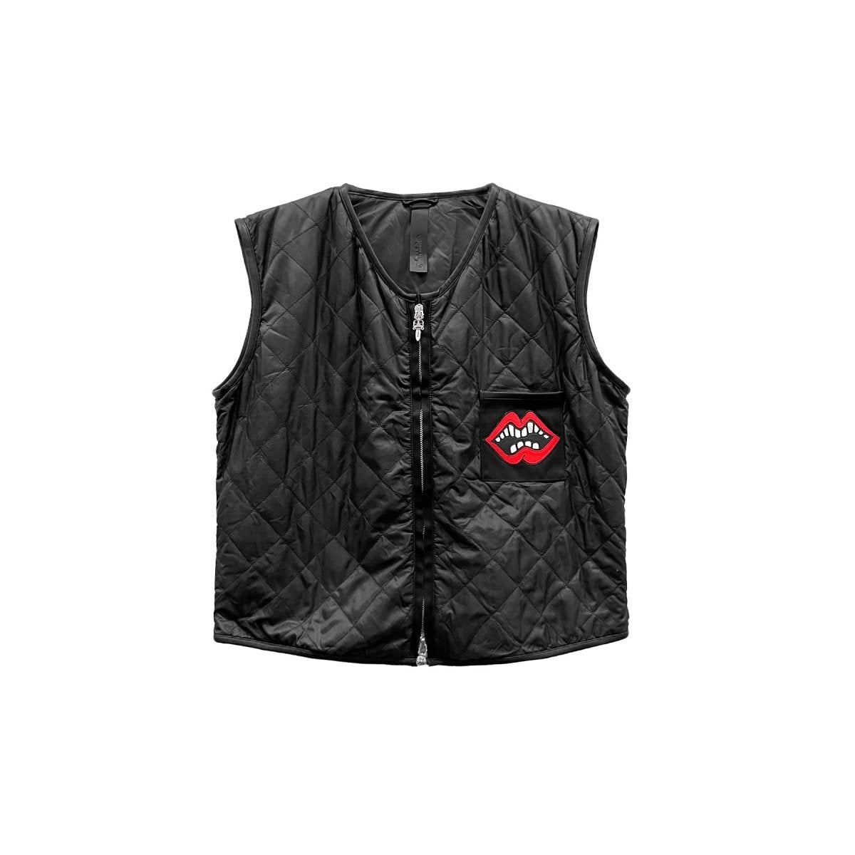 Chrome Hearts Matty Boy Chomper Black Quilted Vest - SHENGLI ROAD MARKET