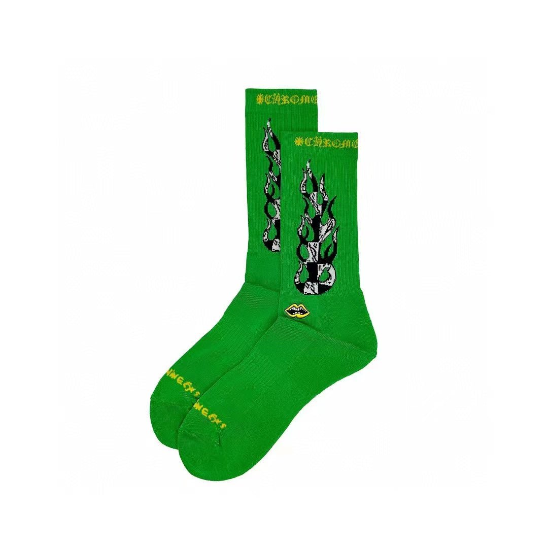 Chrome Hearts Matty Boy Chomper Flame Socks - SHENGLI ROAD MARKET