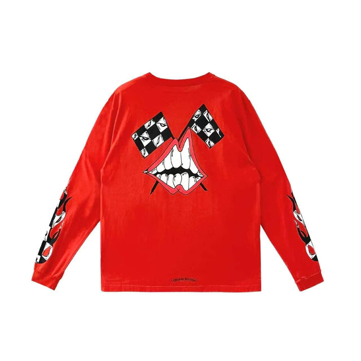 Chrome Hearts Matty Boy Chomper Red Long Sleeve Tee - SHENGLI ROAD MARKET